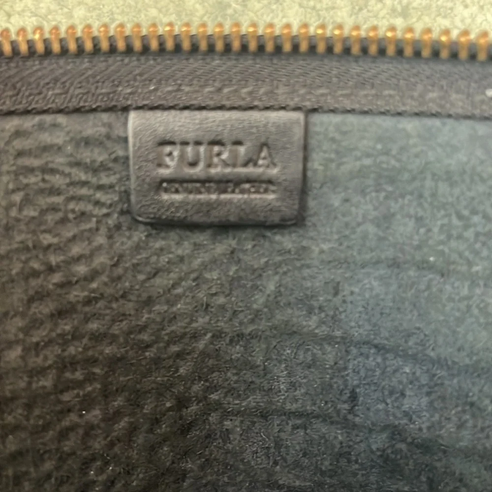 Furla black embossed